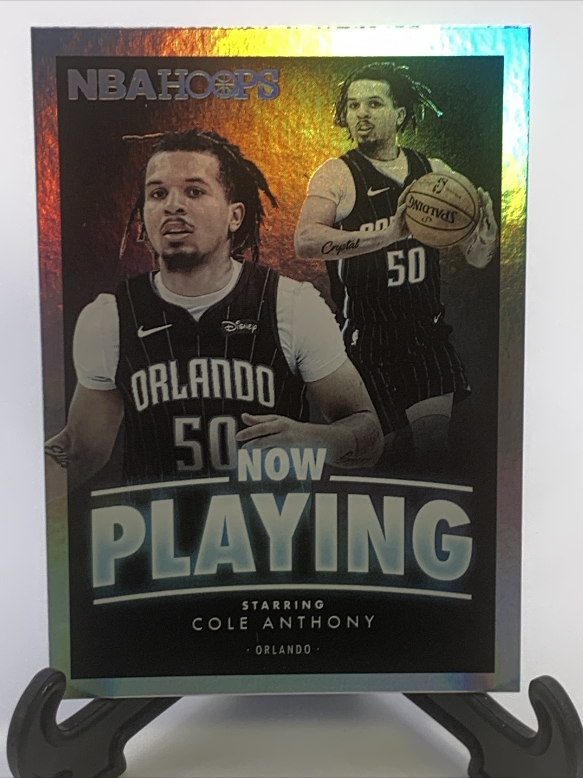 Cole Anthony 2020-21 Panini NBA Hoops SP Now Playing Holo RC Silver Foil magic