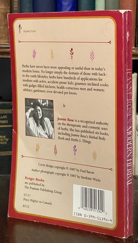 JEANNE ROSE'S MODERN HERBAL - 1987 - HOMEOPATHY, AROMATHERAPY, REMEDIES - SIGNED - Picture 2 of 8