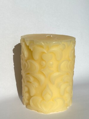 Enzo De Gasperi Vanilla Engraved Moccolo Scented Candle H10 D8 42 Hours