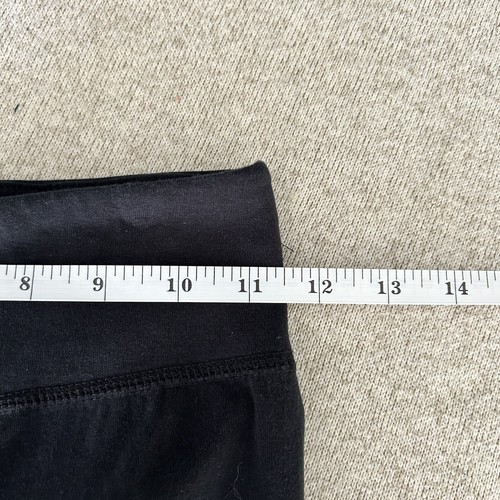 Nike Athletic Leggings Youth Girls XL Black Nike Swoosh On Ankle - Picture 6 of 9