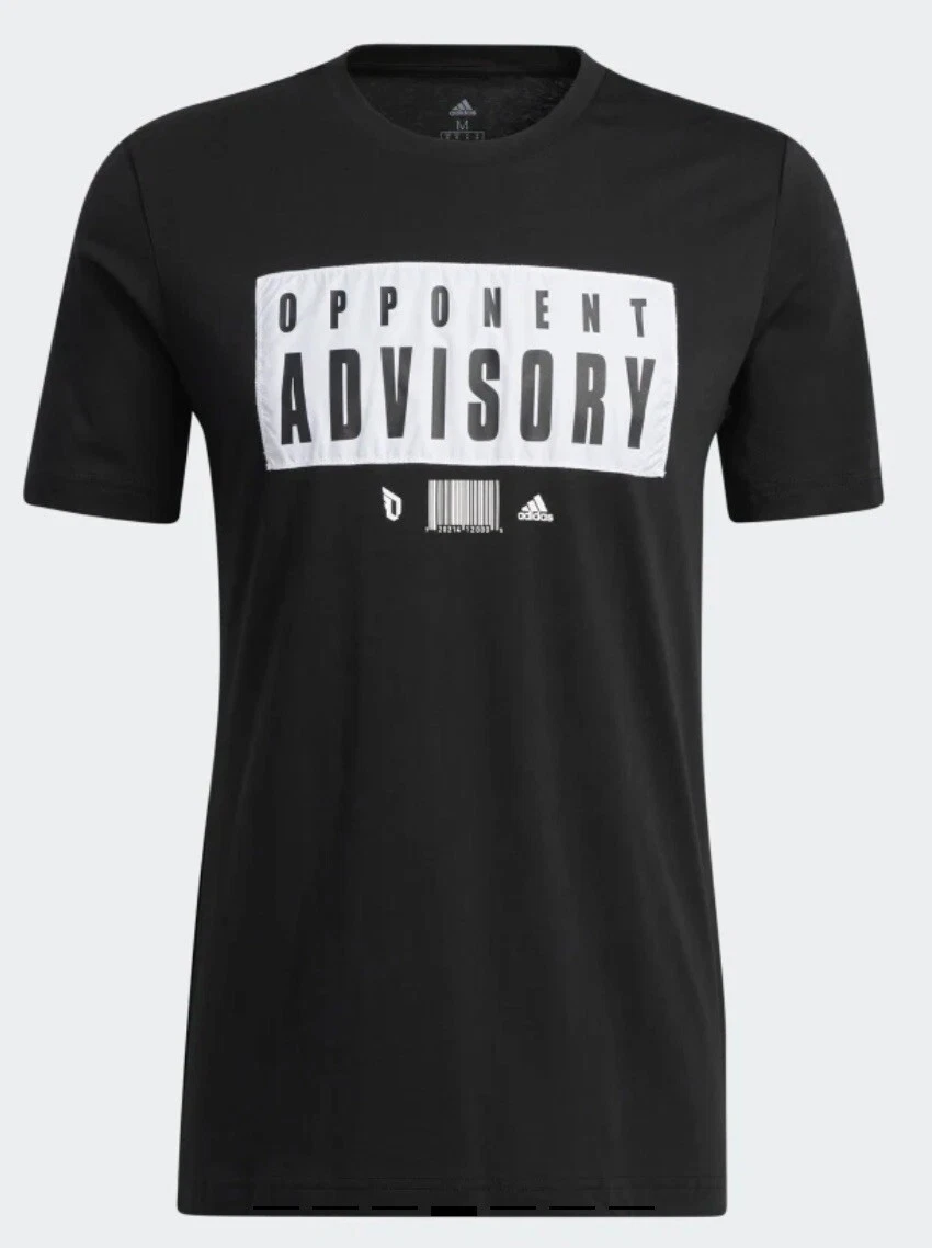 Adidas T-Shirt Men's Extra Large XL Black Opponent Advisory Tee Dame Extply New