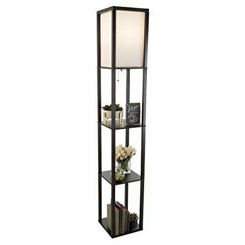 Etagere Floor Lamp with LED Bulb and Shade 3-Tier Design  -image