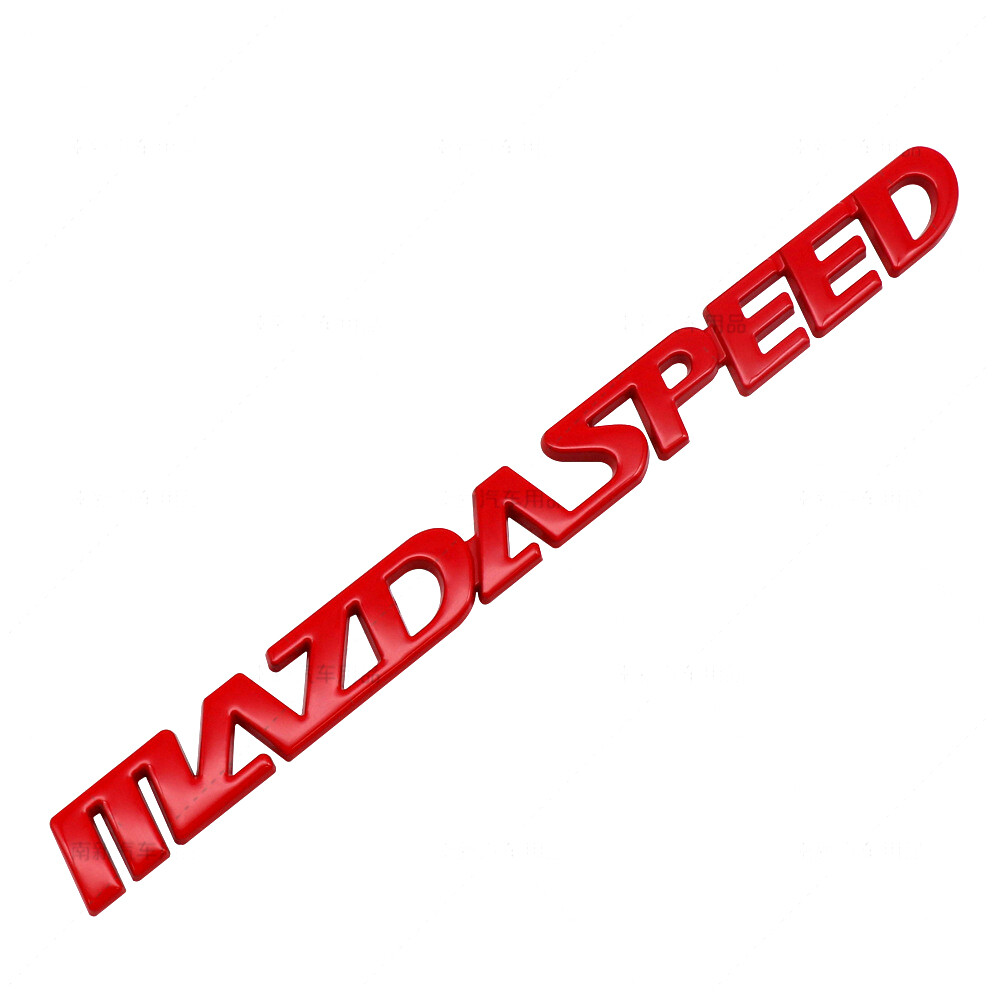 Red MAZDASPEED Letters Car Rear Trunk Lid Emblem for Mazda 2 3 5 6