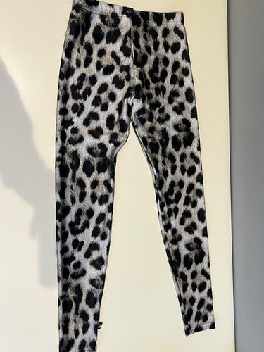 NEW Terez Girls Hi Shine Snow Leopard Fur Printed Leggings Pants - Size M - NWT - Picture 9 of 12