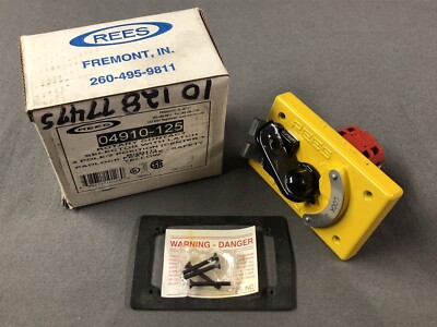 Rees 04910-125 Rotary Contact Selector Switch 2 Pos. / 4 Poles ''Lock'' - ''Unlock''