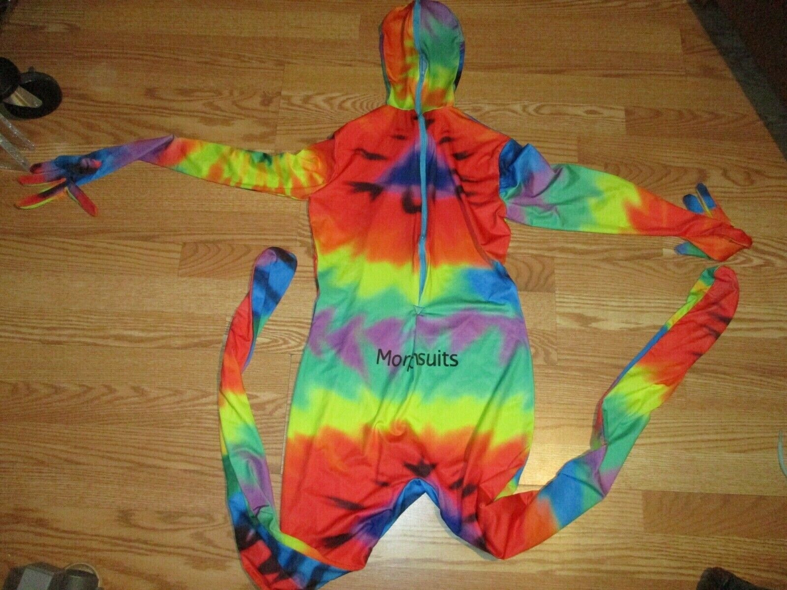 Morphsuits Multi Colored Unitard Hooded Halloween - image 1