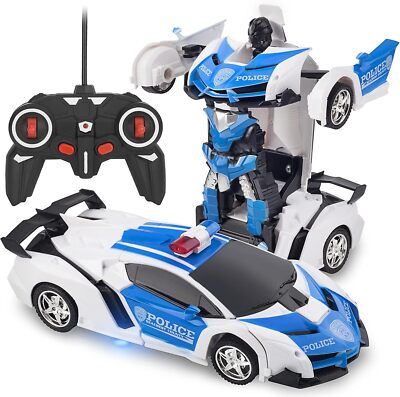 Transformator Spielzeug Auto Polizeiauto Transform Roboter Jungen Mädchen Gift