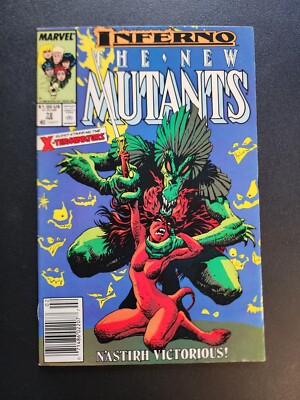 Marvel Comics The New Mutants #72 February 1989 Inferno Crossover