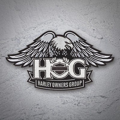 Genuine HARLEY DAVIDSON 5 inch ''Eagle & Wings'' HOG EMBROIDERED PATCH