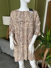 ZARA Snake Print Mini Dress Tunic Size M NEW