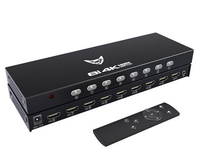 HDMI Switch Box - 8 in 1 Out HDMI Switch with Remote 4K 8 Port HDMI Switch ...