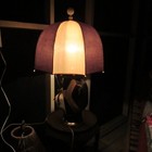 Golf Bag Umbrella Shade Table Lamp Bar 70s 33 inch Tall Glenlivet Scotch Brown — photo 6