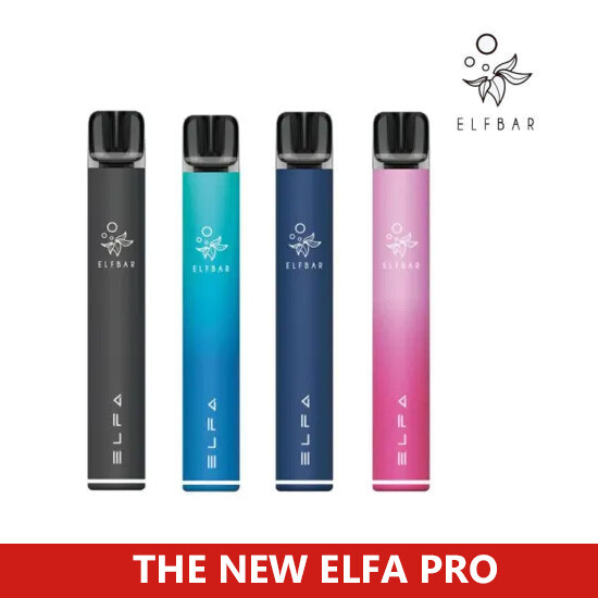 Elf Bar Elfa Pro Pod Kit & Refillable Pods Rechargeable Vape 2ml Prefilled  20mg | eBay UK