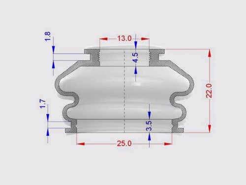 2 X Spurstangenkopf Polyurethane Manschetten Traggelenk 13 25 22 Staubmanschette - Picture 3 of 3