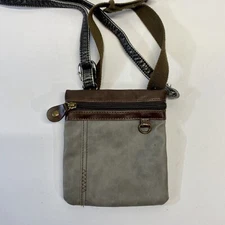 Chala Crossbody Swing Small Purse Bag Stone Gray Vegan Leather