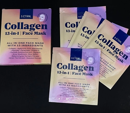 4pcs x Bio Collagen Real Deep Overnight Mask - Hydrating Glass Skin Facial Mask