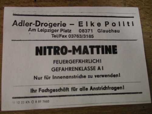 Uralt Apotheken Etiketten Gift Säure Farbe Aufkleber Schilder Papier DDR - 第 8/10 張圖片