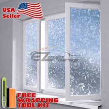 *12"x48" Frosted Film Glass Home Bathroom Window Security Privacy Sticker #4001