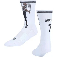 Kevin Durant White Brooklyn Nets Strideline Crew Socks M/L