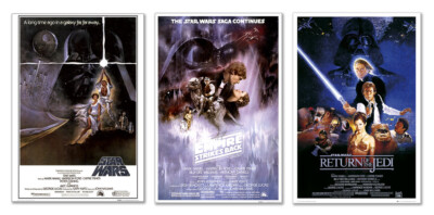 STAR WARS: EPISODE IV, V,& VI - MOVIE POSTER SET (REGULARS 1) (24'' X 36'')