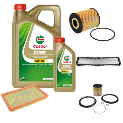 FEBI BILSTEIN Inspektionspaket 6L CASTROL EDGE 5W-30 M für MINI Mini Cabriolet