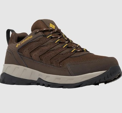 COLUMBIA 2101351-231 STRATA TRAIL LOW CORDOVAN/GOLDEN HIKING SHOES NIB MEN'S