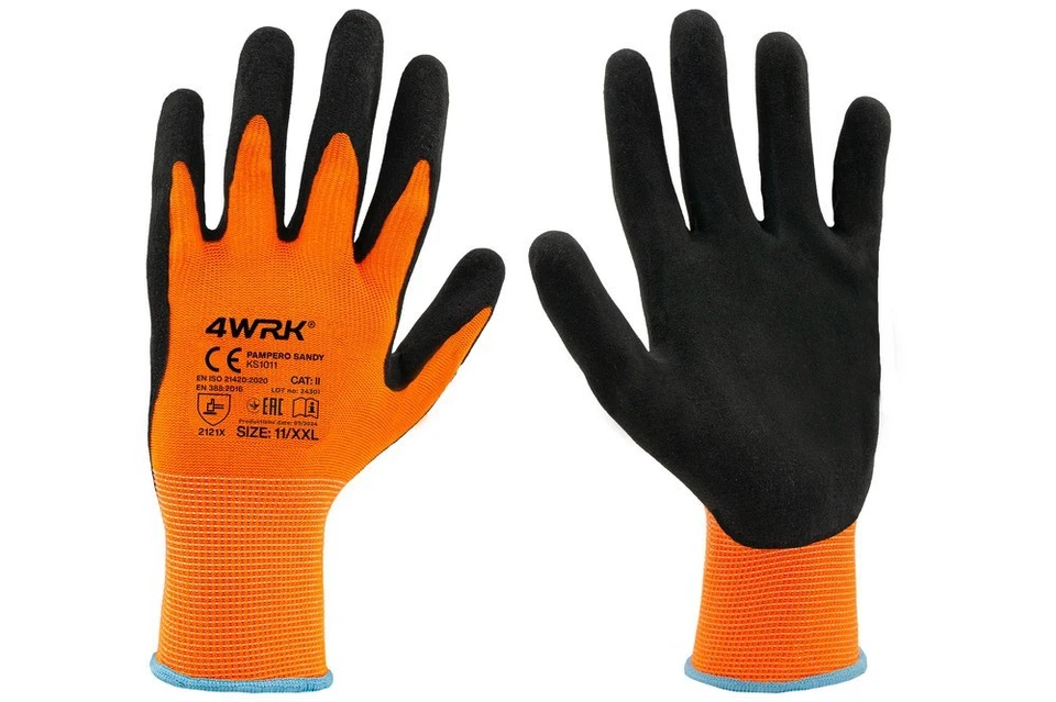 Arbeitshandschuhe Schutzhandschuhe Nitril Sandfinish Montagehandschuhe Gr 8-11 - Bild 1 von 1