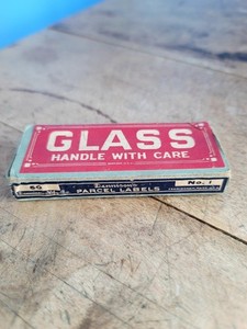 Glass Handle With Care Dennisons Parcel Labels(3717HOMT) USA