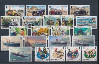 LT05517 Jersey 1989 ocean liner ships old timers cars & CEPT lot MNH