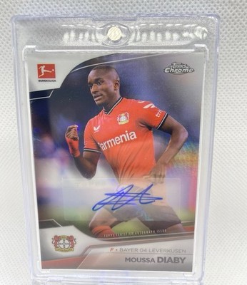 2022-23 Topps Chrome Bundesliga Moussa Diaby  Leverkusen  Refractor Auto /165