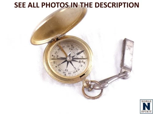 WW2 U.S. MILITARY COMPASS BRASS WALTHAM BRAND NICE ORIGINAL (ST)