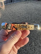 CUCHILLO TRAMPERO CASE XX con NAVAJA DE BOLSILLO COLOR SCRIMSHAW PARCA GUADAÑA