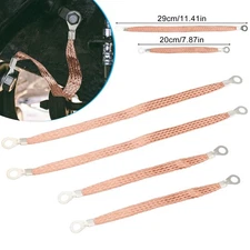 4Pcs  For Car Truck Firewall Engine Body Frame  Engine Ground Strap Cable Copper
