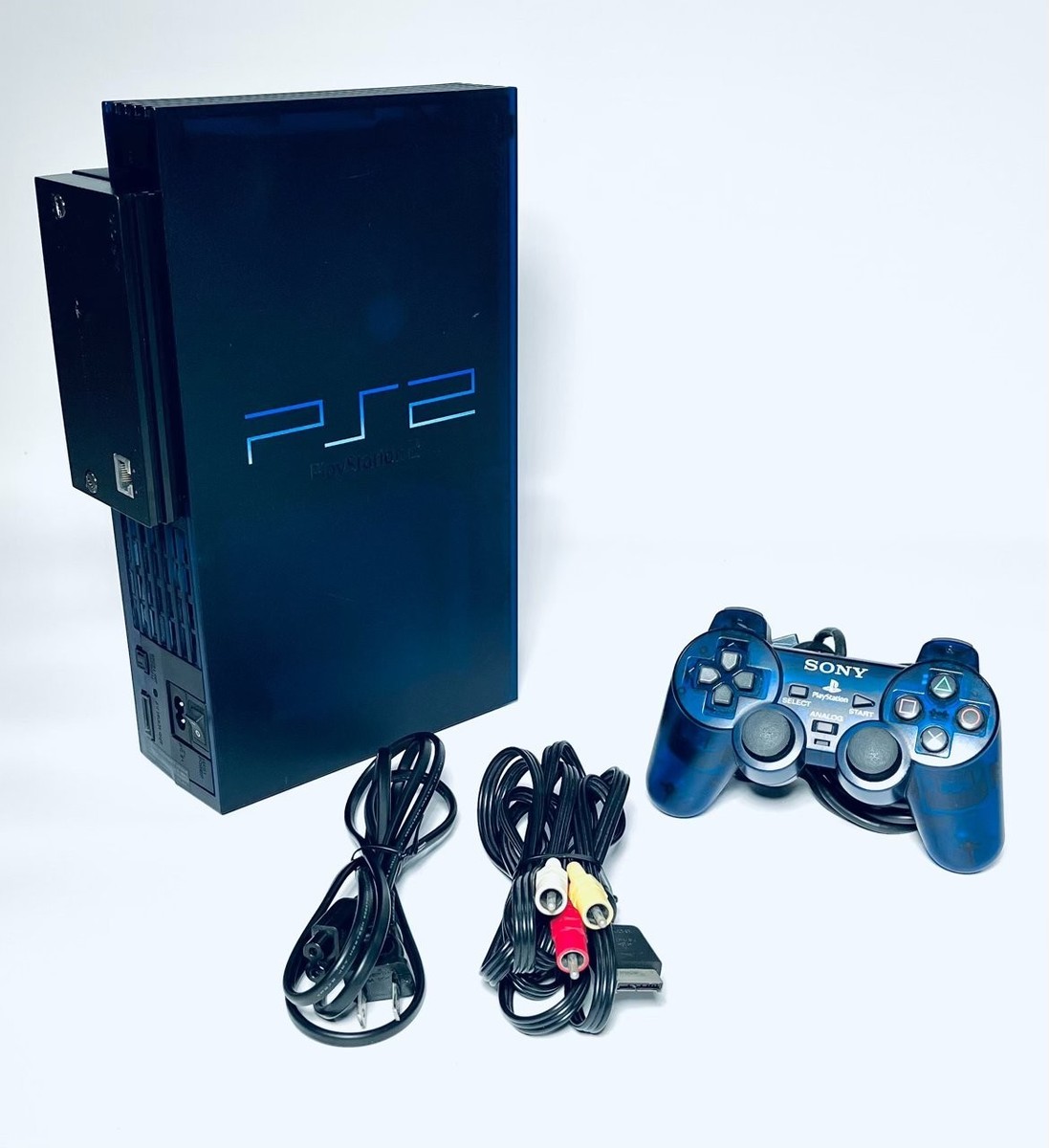 🌌 SONY PS2 SCPH-50000 Midnight Blue Console HDD Set Japan Tested