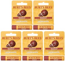 Pack 5 Burt's Bees Replenishing Lip Balm, Pomegranate, 0.15 Oz Ea New Sealed