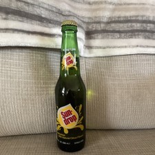Dale Earnhardt Sun Drop Green Glass Soda Bottle Collectible Vintage