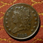 Photo of a 1833-P Half Cent from an eBay listing that sold on Jul 2, 2026