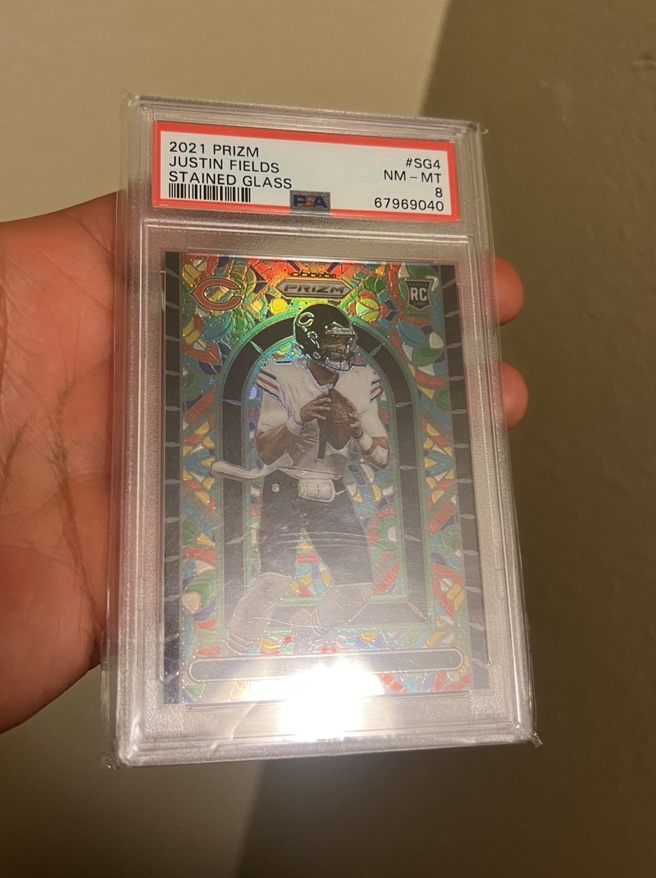 2021 Panini Prizm Stained Glass Rookie Justin Fields ⭐️MINT⭐️RC⭐️CASE HIT⭐️