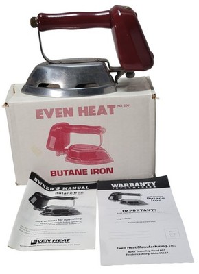 Even Heat Butane Gas Model #2001 Non Stick Clothes Iron Made USA 