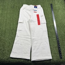 Gap Originals Sweatpants Beige Fleece Cargo Pockets size 10/12 M Youth