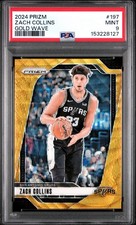 2024 Panini Prizm Zach Collins Gold Wave /10 PSA 9 #197