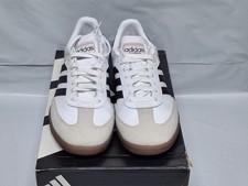 ADS-13 /Adidas Samba, white, USED/DAMAGED BOX, size 9.5 USmen-10.5 US women 