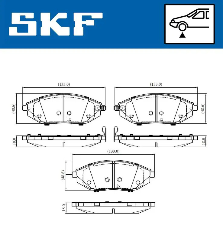Skf Bremsbelagsatz, Scheibenbremse Vkbp 80305 A Für Chevrolet - Bild 3