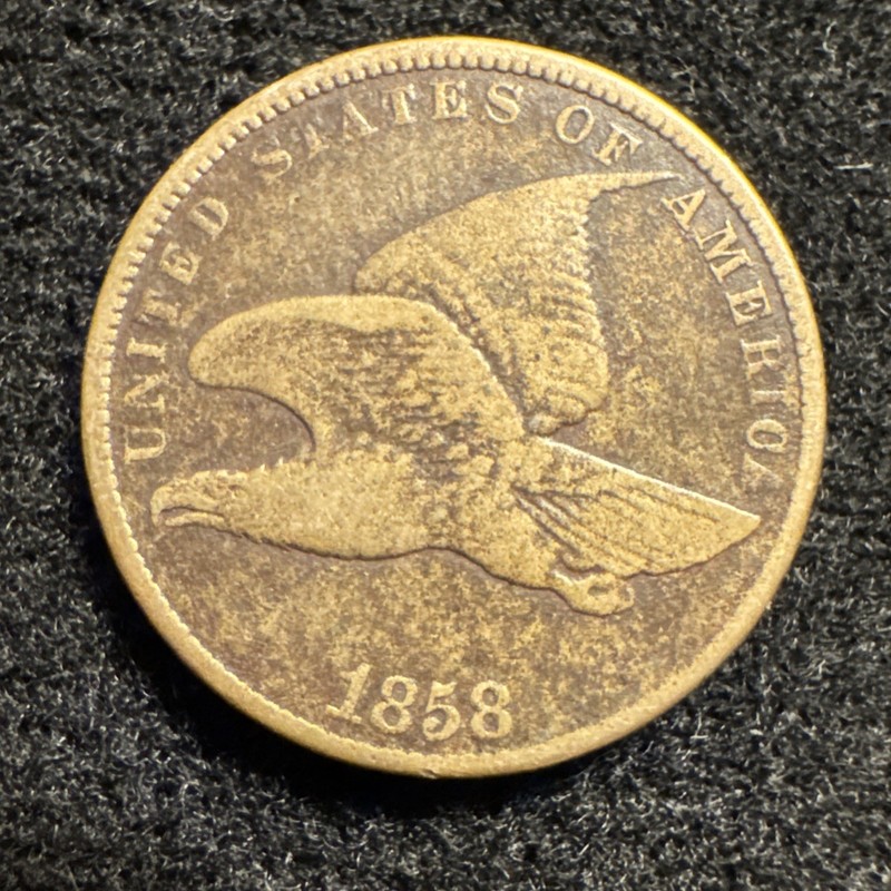 1858 Flying Eagle Cent - Fine