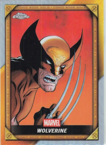 2025 Topps Chrome Marvel Deadpool #CB-7 Wolverine Comic Book Gold