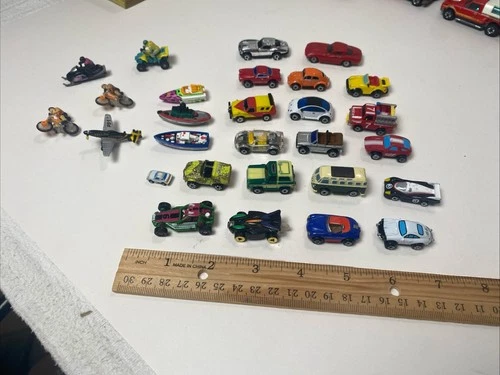 Lot of 28 Vintage 70s 80s 90s Micro Vehicles ,ATV,Boats, Hot Wheels, Galoob More