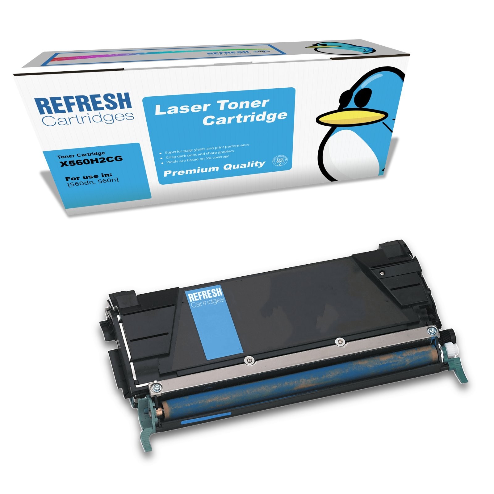 Refresh Cartridges Cyan 0X560H2CG Toner Compatible With Lexmark Printers