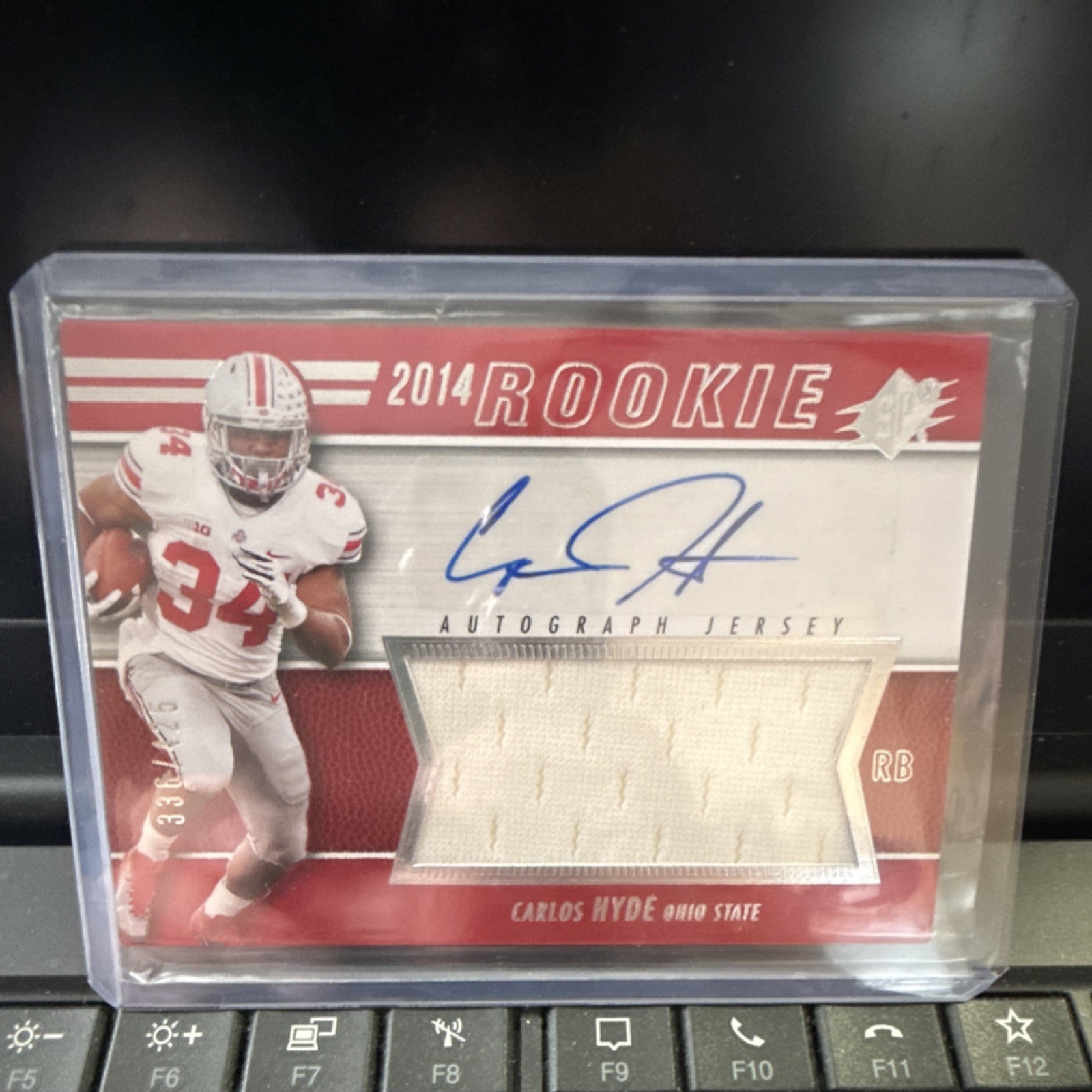 Carlos Hyde Spx #71 Autograph Jersey Red
