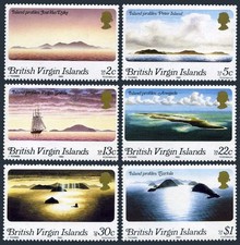 Br Virgin 395-400, MNH. Michel 397-402. Perfiles de Islas Vírgenes, 1980. Barco.