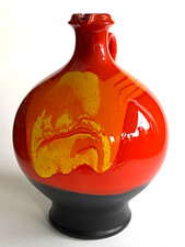 Hutschenreuther Renee Neue Vase 70er Jahre PopArt orange 30 cm